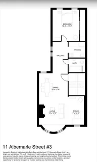 $875,000 | 11 Albemarle Street, Unit 3, Boston, MA 02115
