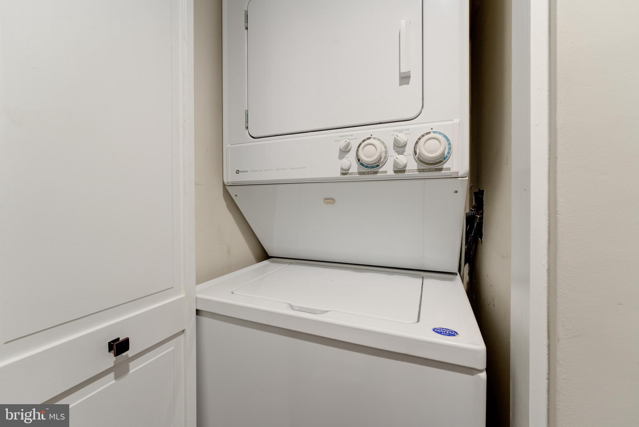 1302 R Street Northwest, Unit 1 Washington, DC 20009 - Photo 19 of 45 Stackable washer-dryer in lower level closet!