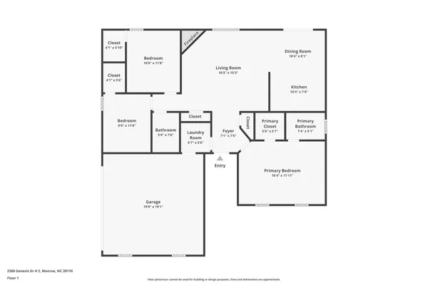 $1,825 | 2300 Genesis Drive, Monroe, NC 28110