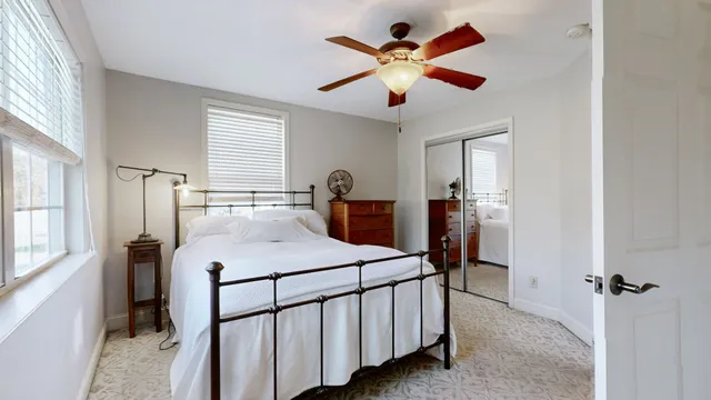 a kitchen with a refrigerator and a sink