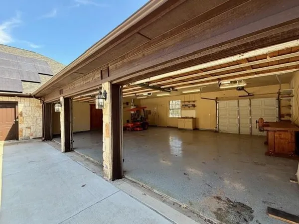 a view of a car garage