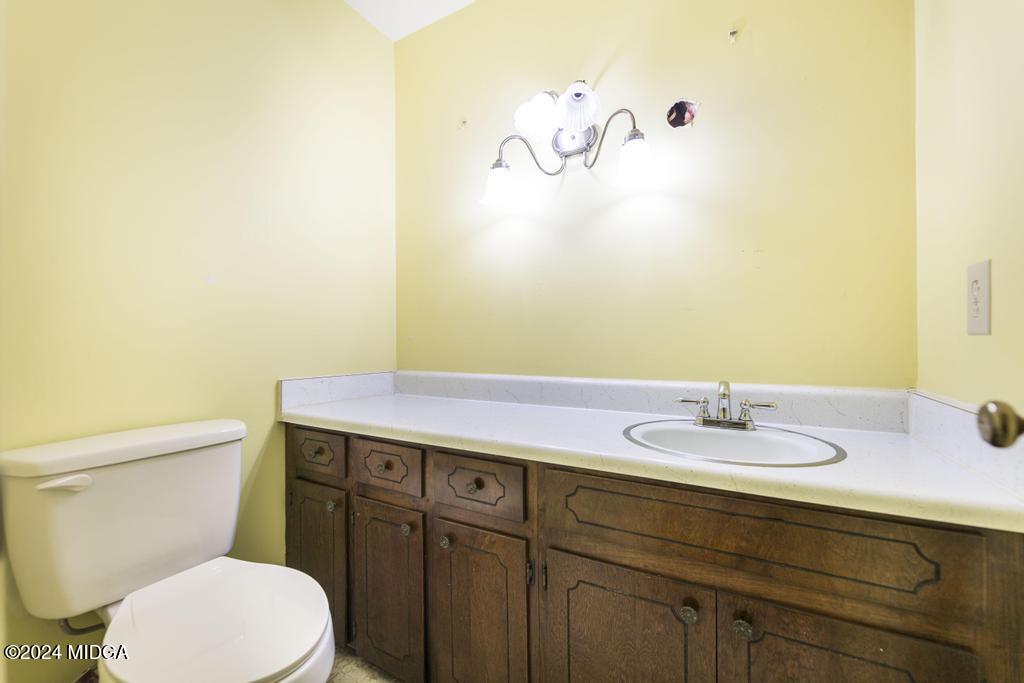 6909 Forsyth Road Macon, GA 31210 - Photo 22 of 53 a bathroom with a sink vanity and toilet
