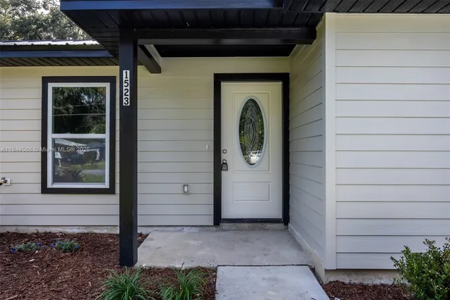 a view of a door of house