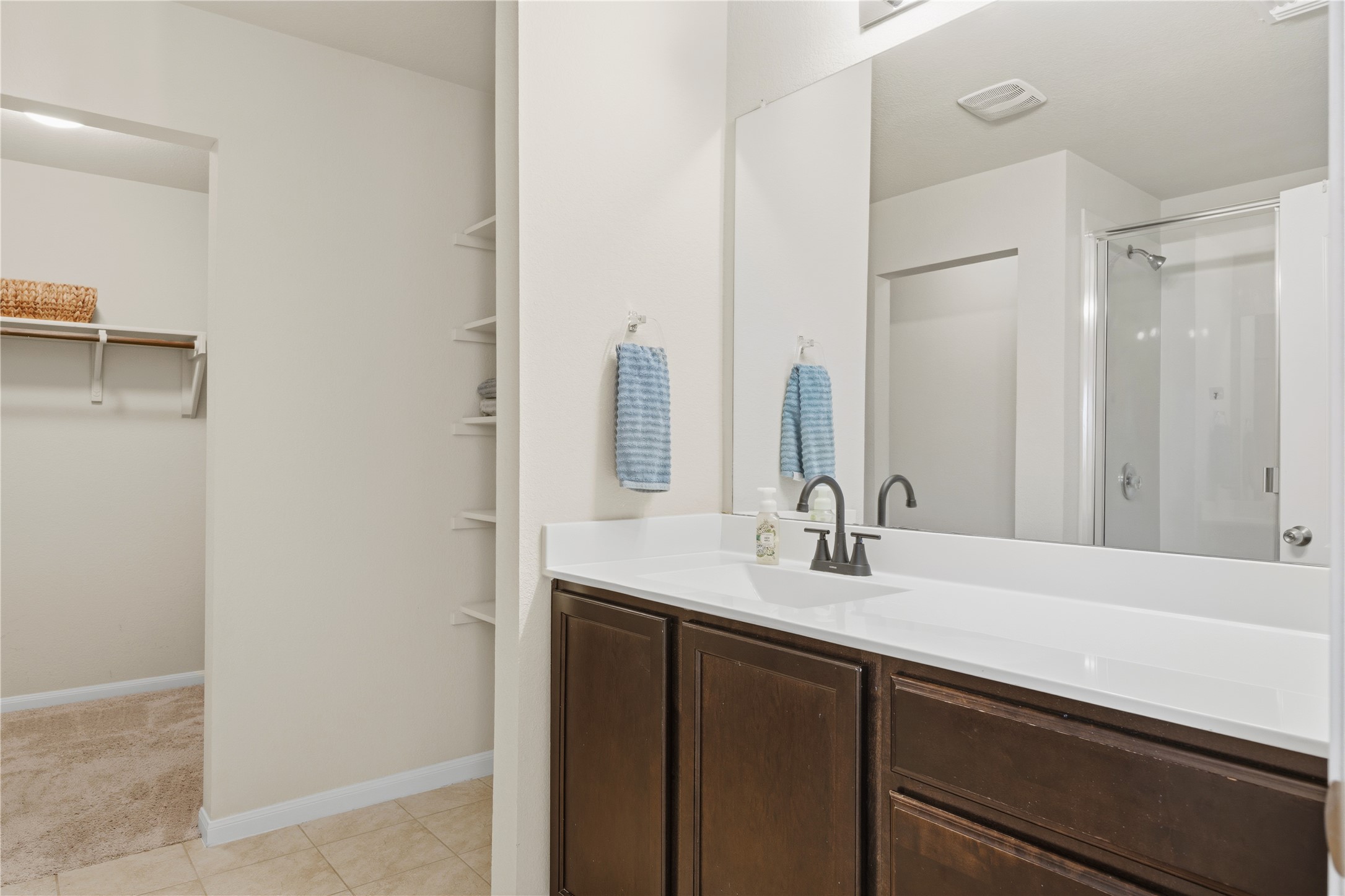 509 Pinnacle Drive Georgetown, TX 78626 - Photo 9 of 25 a bathroom with a sink and a mirror