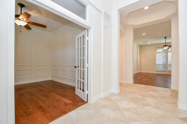 a view of a livingroom with a chandelier