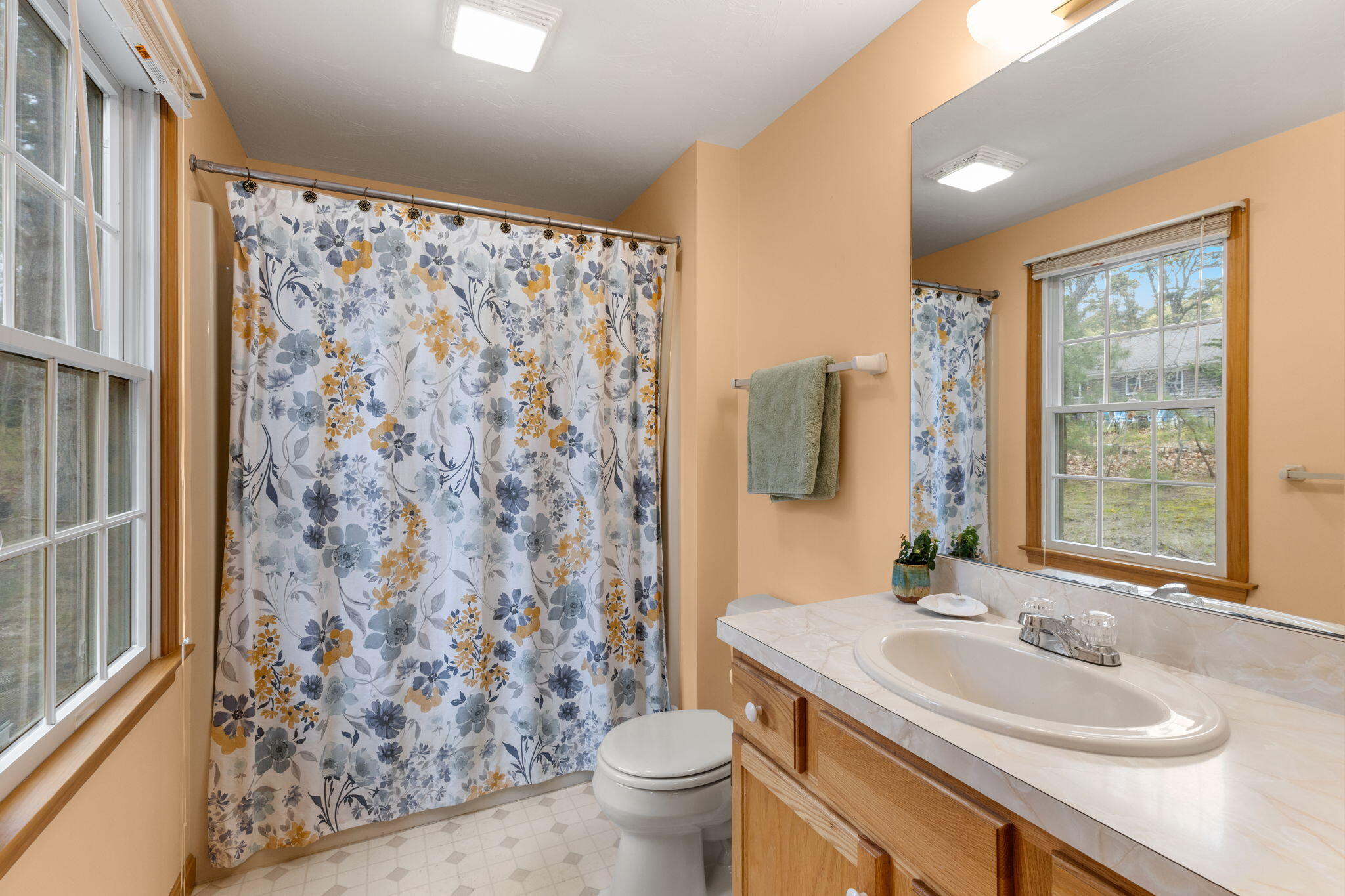 285 Blue Heron Road Wellfleet, MA 02667 - Photo 15 of 31 a bathroom with a sink and a mirror