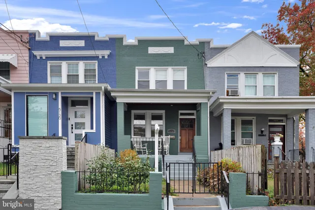 front view of a brick house