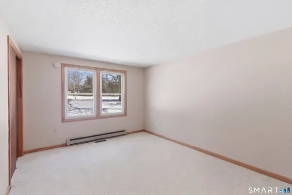 an empty room with a window