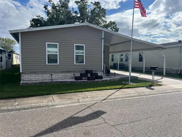 a backyard of a house