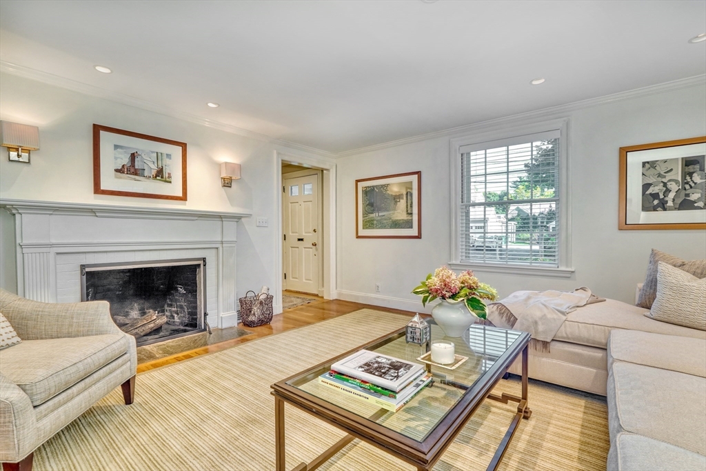 21 Philbrick Road Newton, MA 02459 - Photo 6 of 35 a living room with furniture and a fireplace