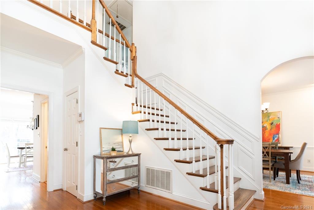 6724 Alexander Road Charlotte, NC 28270 - Photo 4 of 28 a view of entryway and hall with wooden floor