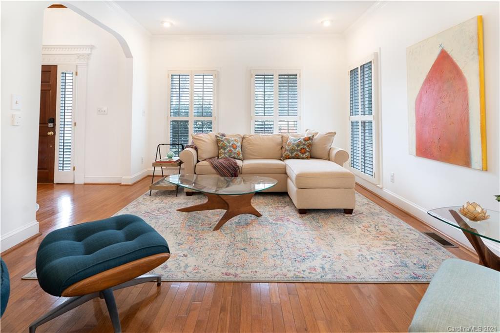 6724 Alexander Road Charlotte, NC 28270 - Photo 6 of 28 a living room with furniture and a wooden floor