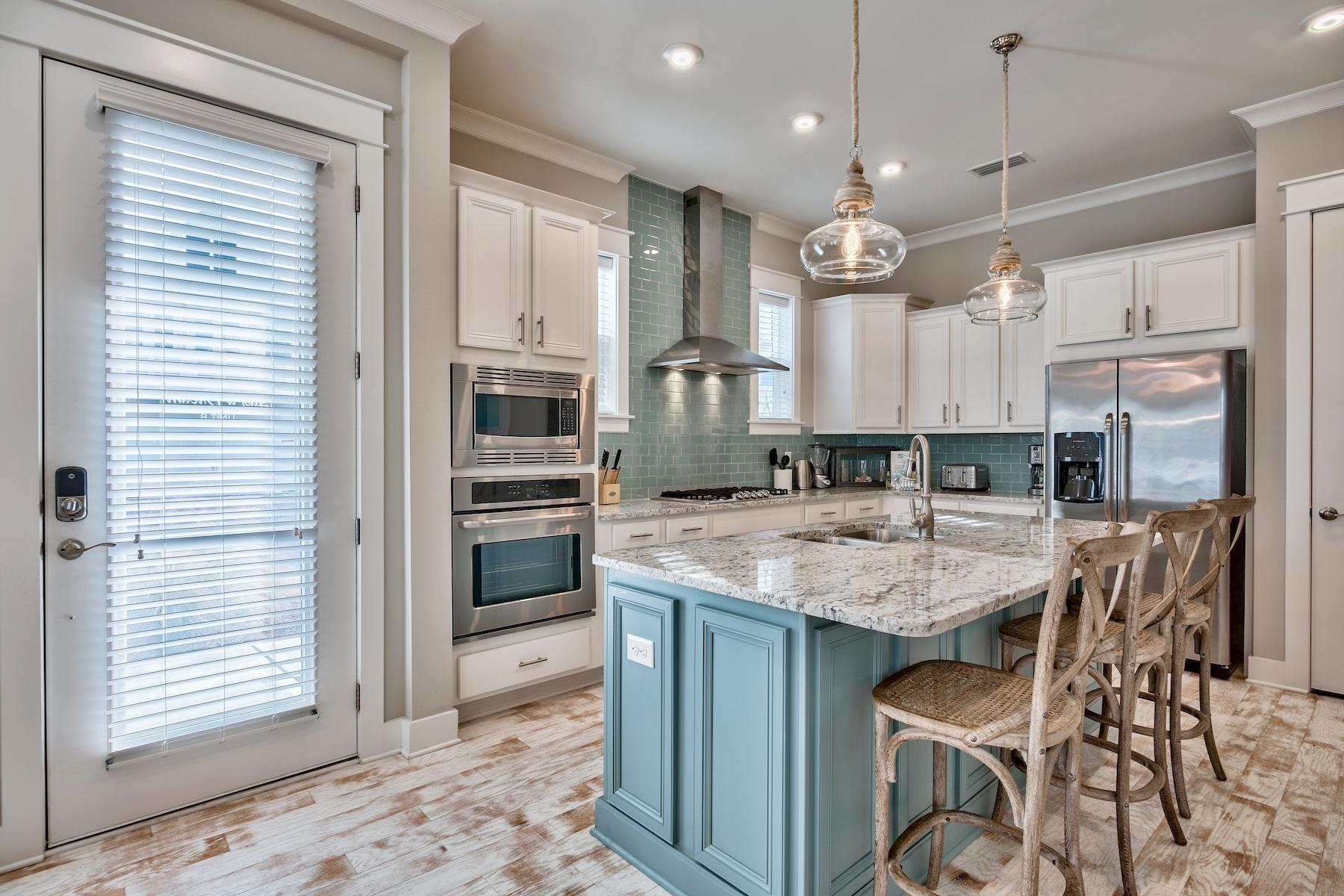 35 East Milestone Dr Inlet Beach, Unit B Inlet Beach, FL 32461 - Photo 9 of 25 Center Island with Breakfast Bar
