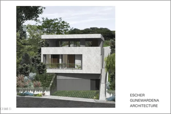 a view of a living room with a chair