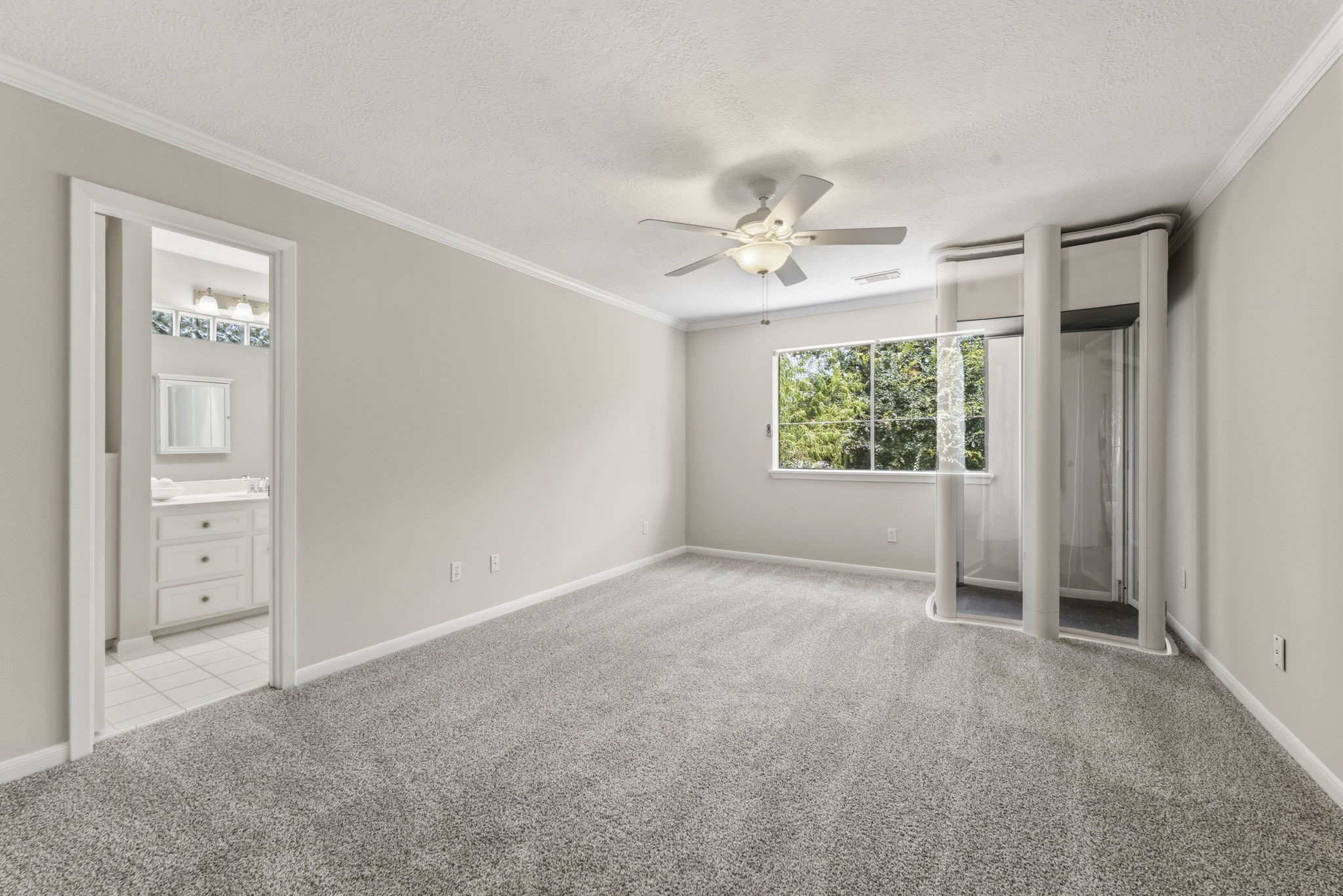 18503 Cabaniss Circle Spring, TX 77379 - Photo 42 of 49 Approx 16' x 12', Bedroom #4 overlooks the backyard and includes a private elevator providing direct access to the Primary Suite below.