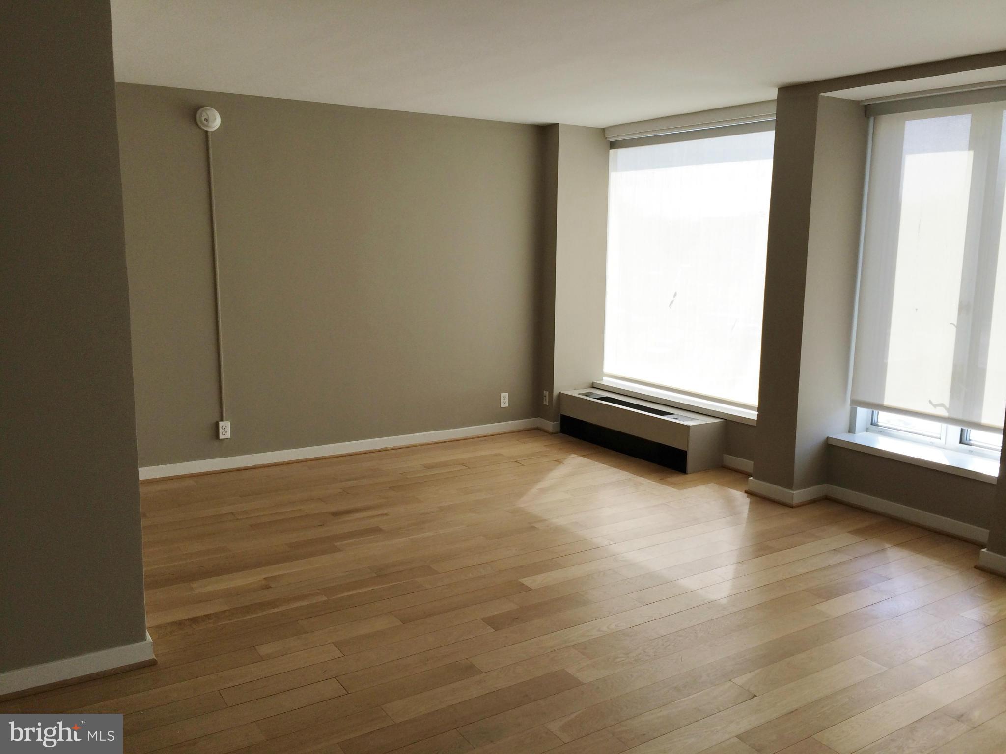 1101 3rd Street Southwest, Unit 210 Washington, DC 20024 - Photo 15 of 28 an empty room with wooden floor and windows