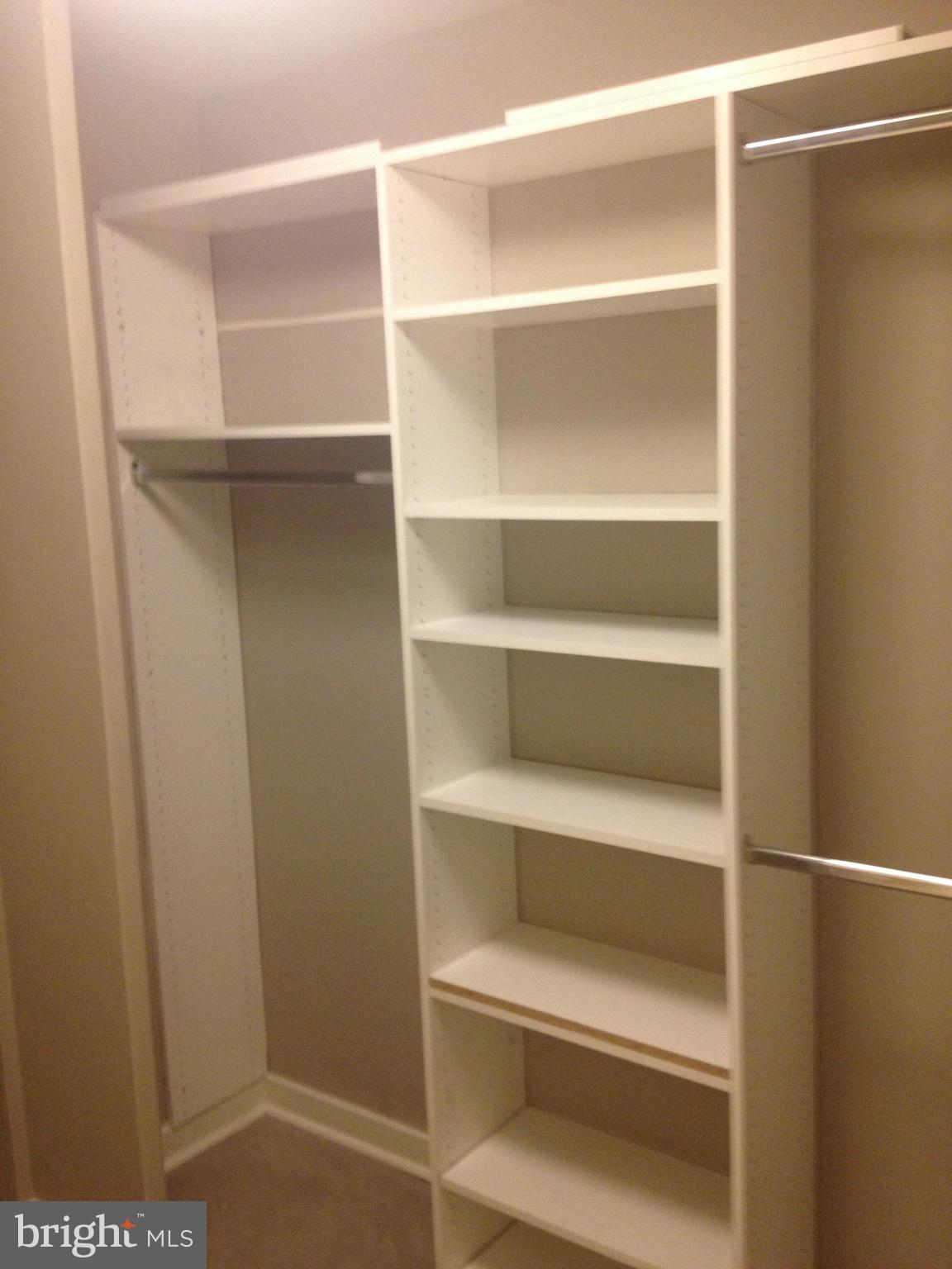 1101 3rd Street Southwest, Unit 210 Washington, DC 20024 - Photo 20 of 28 a view of walk in closet with empty racks