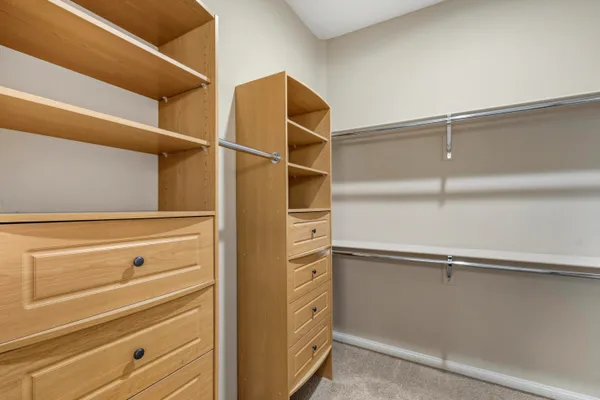 a close view of closet