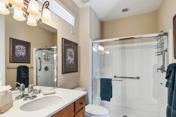 a outdoor living space with furniture