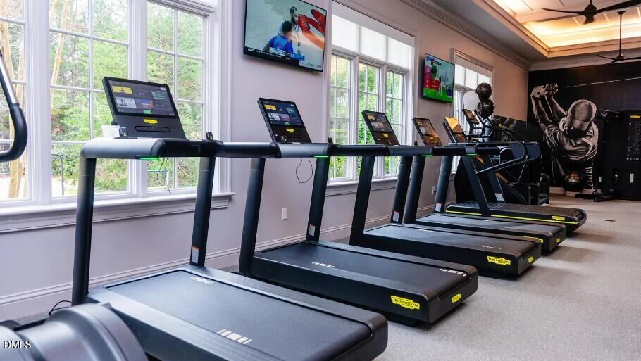 7440 Hasentree Way Wake Forest, NC 27587 - Photo 50 of 64 a room with gym equipment