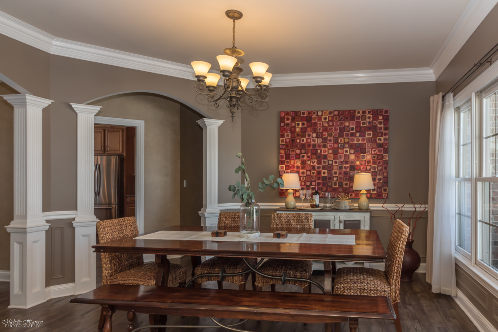 8306 Heather Ridge Spring Grove, IL 60081 - Photo 7 of 43 a view of a dining room with furniture window and wooden floor
