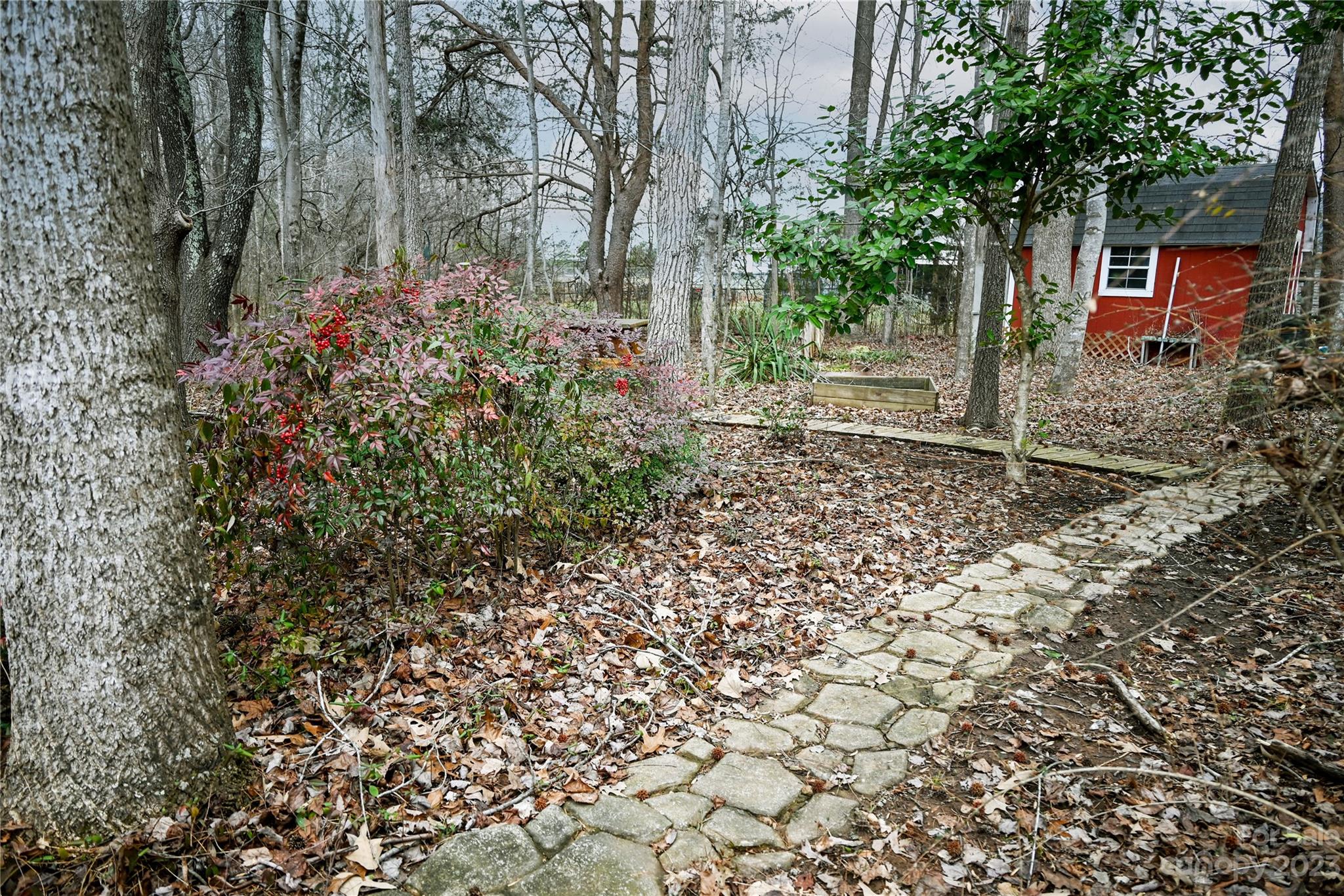2965 Greenleaf Road Clover, SC 29710 - Photo 9 of 30 a backyard of a house with lots of plants and trees