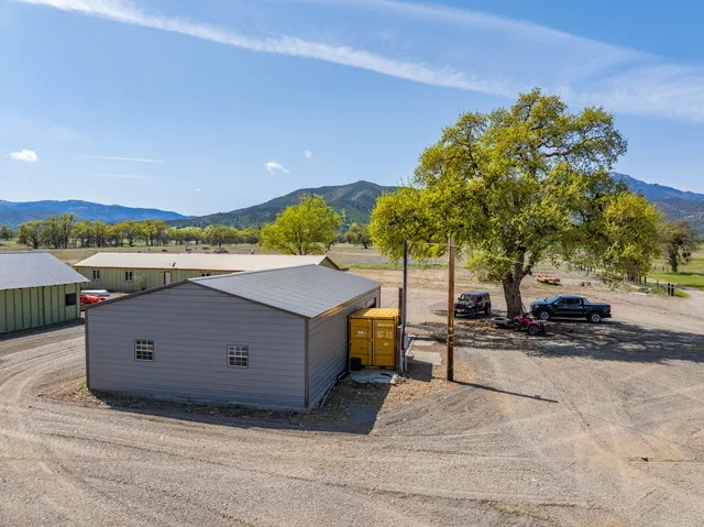 a view of an outdoor space and mountain view