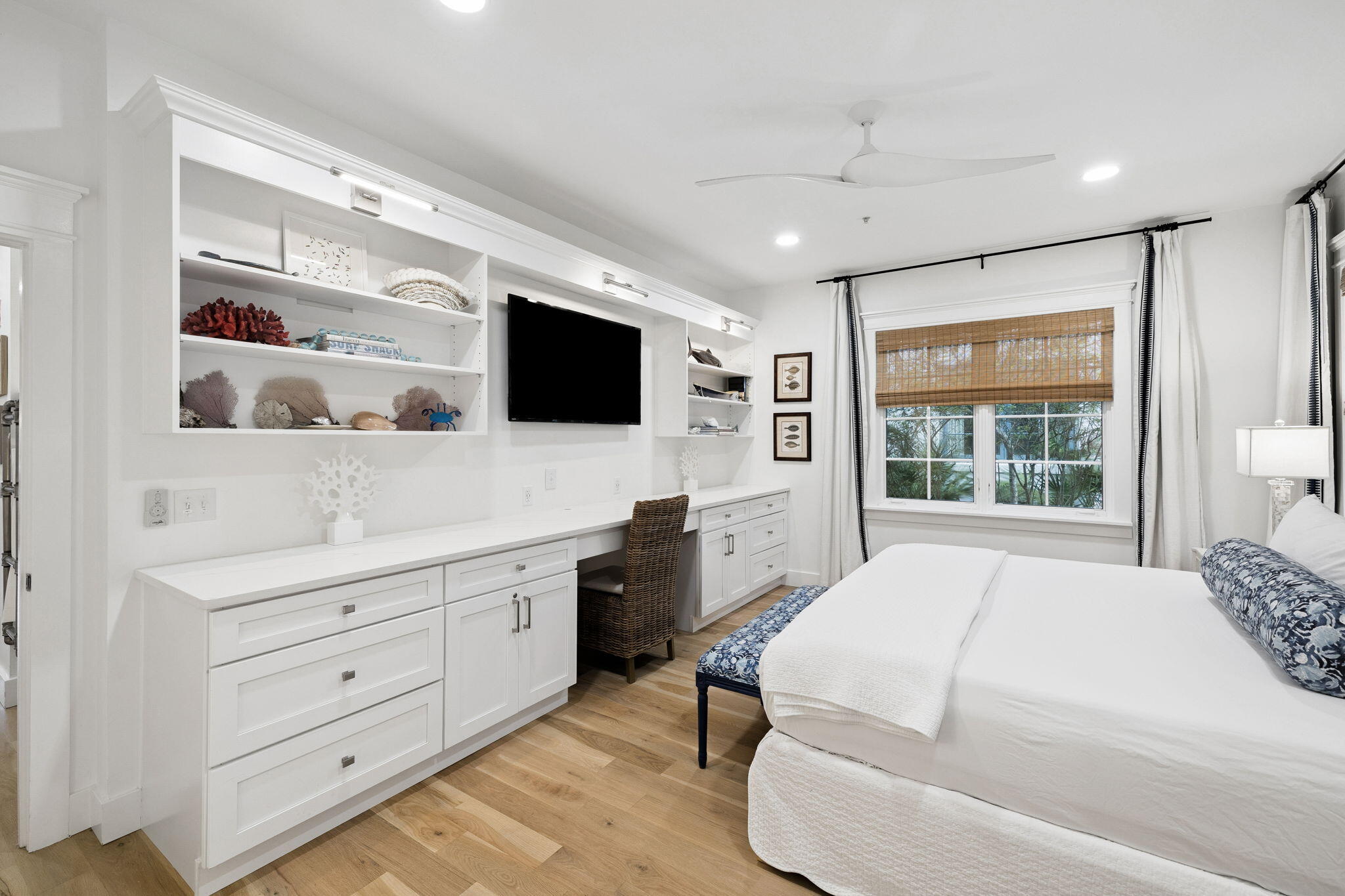 45 St Augustine Street, Unit 9101 Inlet Beach, FL 32461 - Photo 24 of 32 a spacious bedroom with a large bed and a flat screen tv