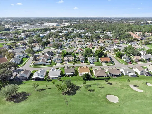 an aerial view of multiple house
