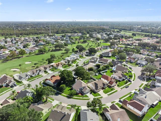 an aerial view of multiple house