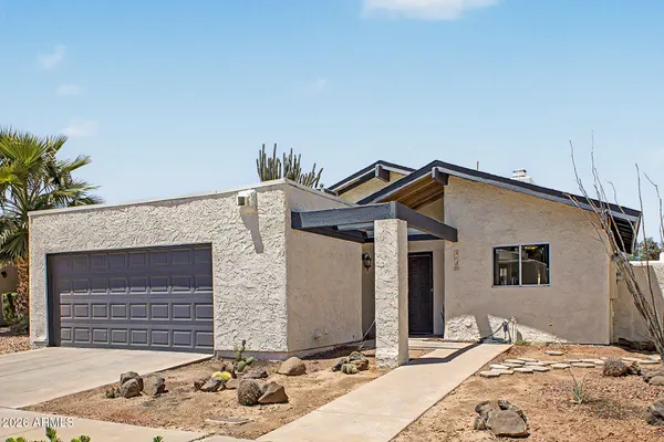 a front view of a house