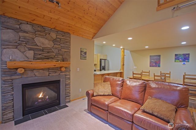 a living room with furniture and a couch