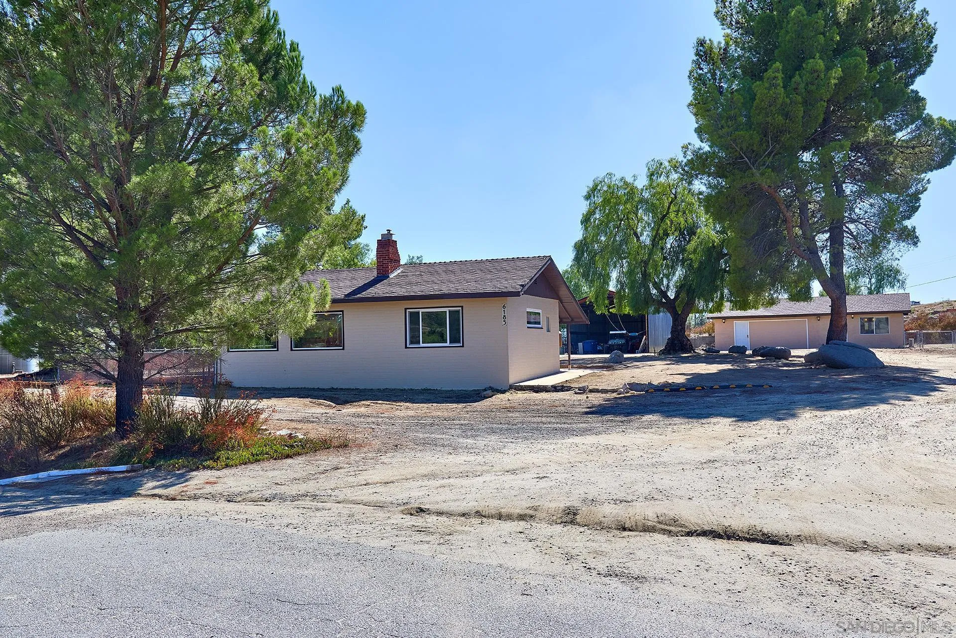6185 Alpine Boulevard Alpine, CA 91901 - Photo 19 of 39 a view of a house with a yard and tree s