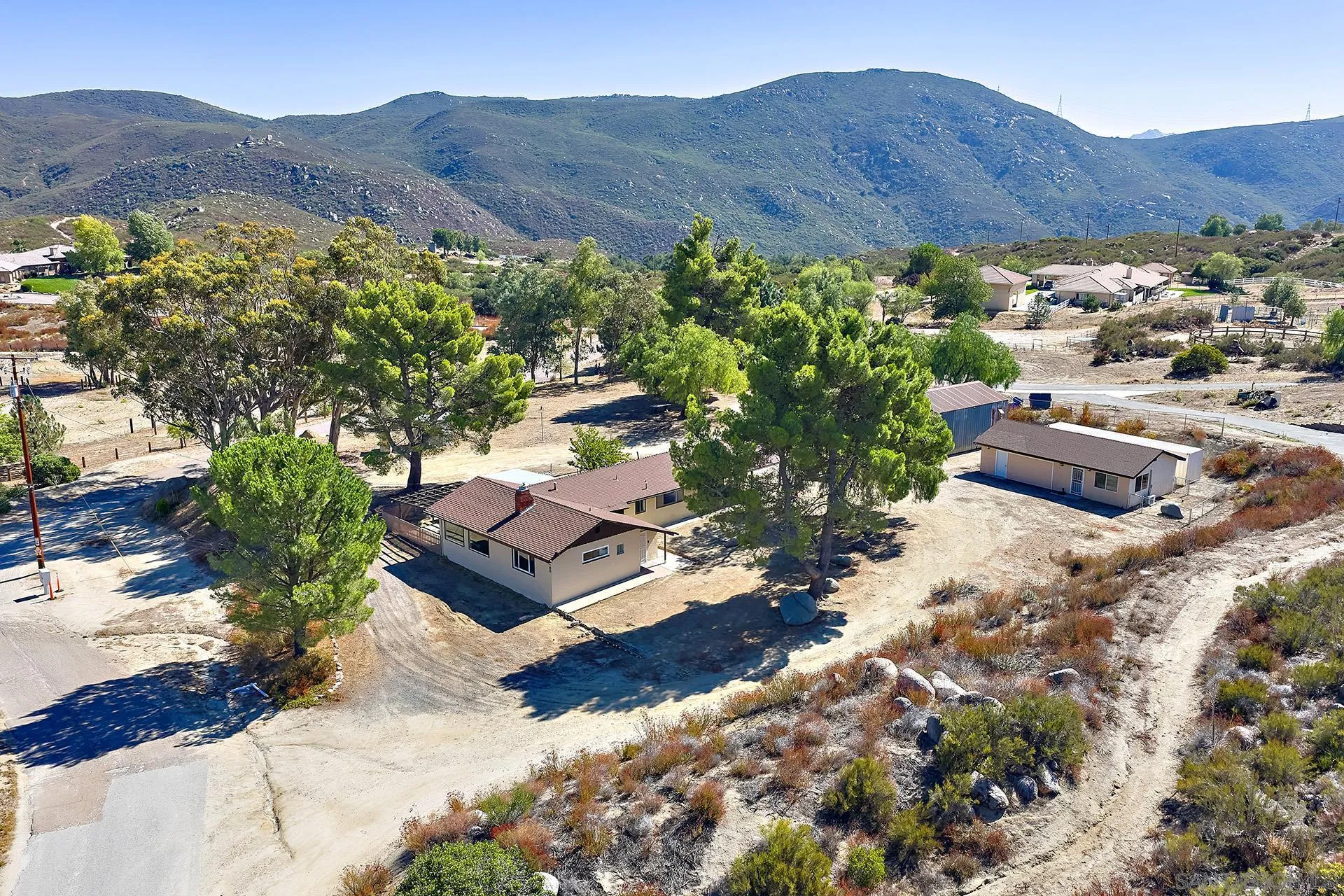 6185 Alpine Boulevard Alpine, CA 91901 - Photo 37 of 39 a view of a lush green hillside and a houses