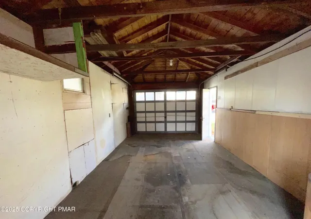 a view of a lake with sitting area