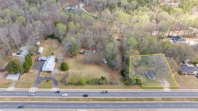 a aerial view of a house