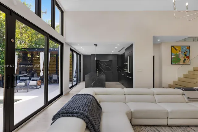 a bathroom with a double vanity sink and mirror