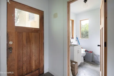 a bathroom with a toilet