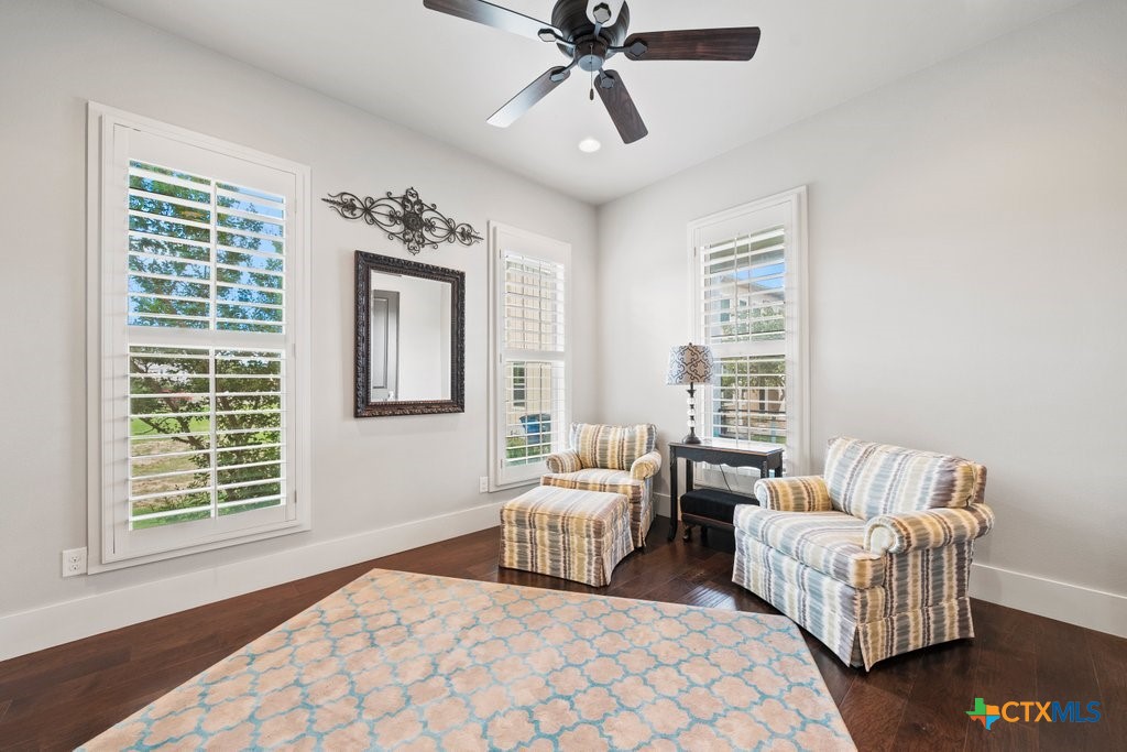 1165 Turtle Trail New Braunfels, TX 78130 - Photo 21 of 48 a bedroom with furniture and windows