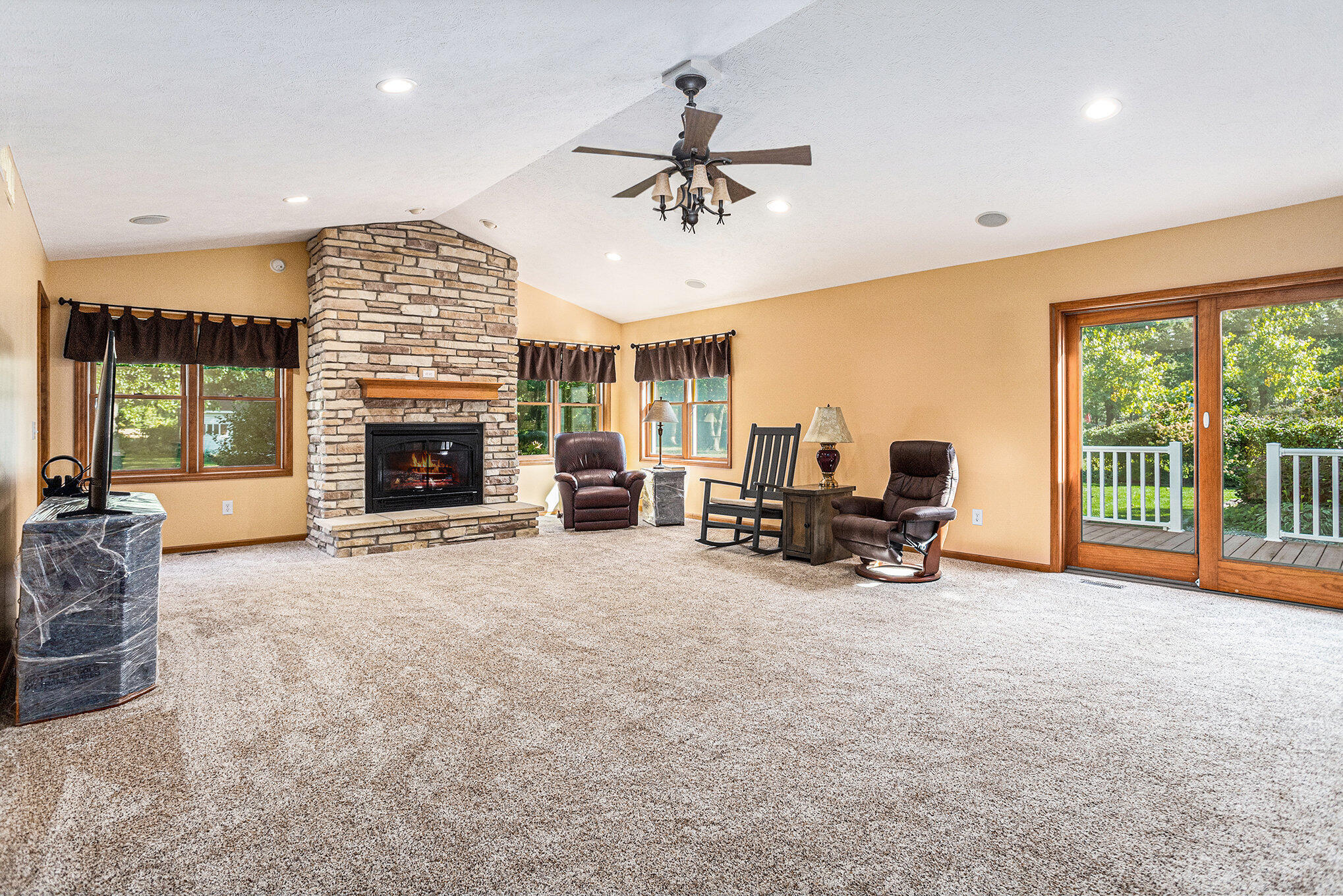 55042 West End Road Three Rivers, MI 49093 - Photo 8 of 31 Family Room Fireplace