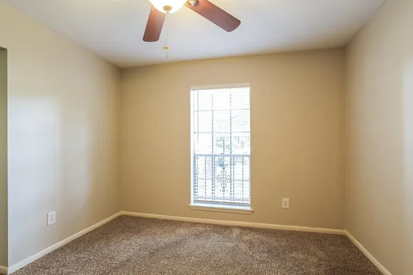 an empty room with a window