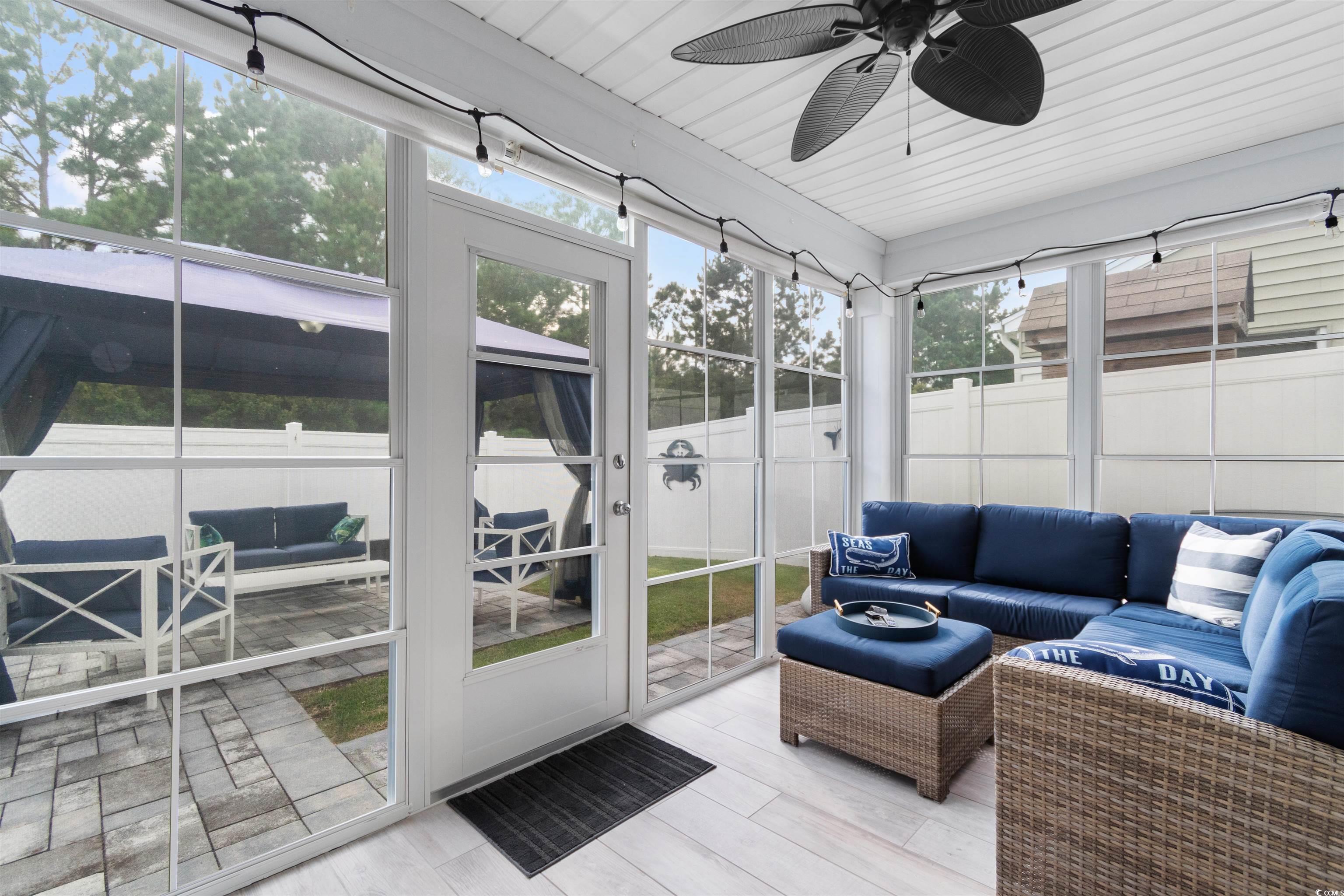 4380 Livorn Loop, Unit 4380 Myrtle Beach, SC 29579 - Photo 22 of 33 Unfurnished room with wood finished floors, an office area, and ceiling fan