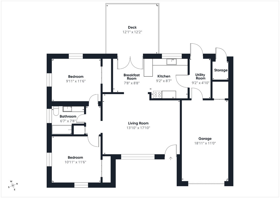 3035 Guese Road Houston, TX 77018 - Photo 20 of 20 a picture of a floor plan