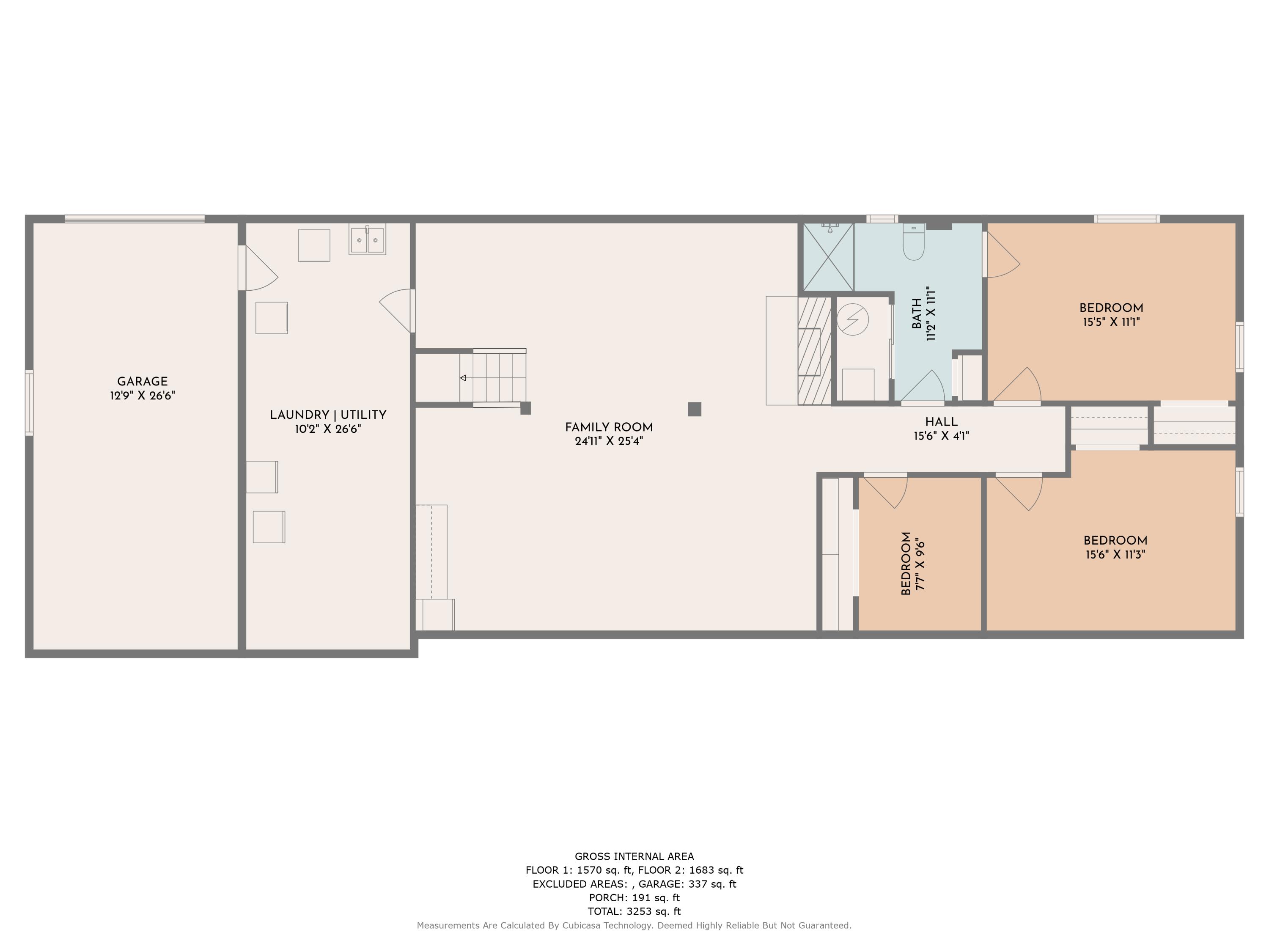 3598 Hartland Road Southwest Roanoke, VA 24015 - Photo 32 of 33 1st_floor_dimensions_3598_hartland_rd_sw