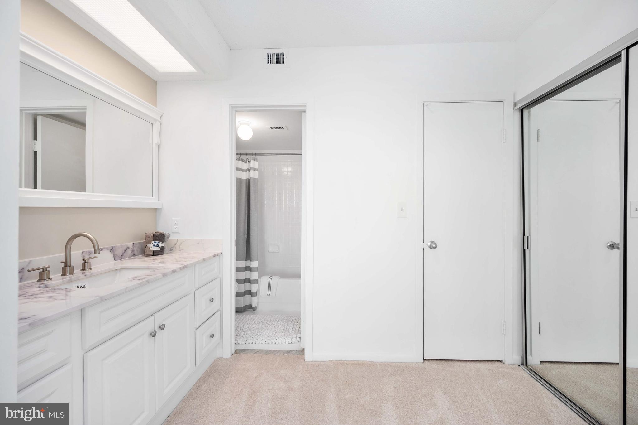 5501 Seminary Road, Unit 511S Falls Church, VA 22041 - Photo 23 of 44 a bathroom with a double vanity sink and mirror