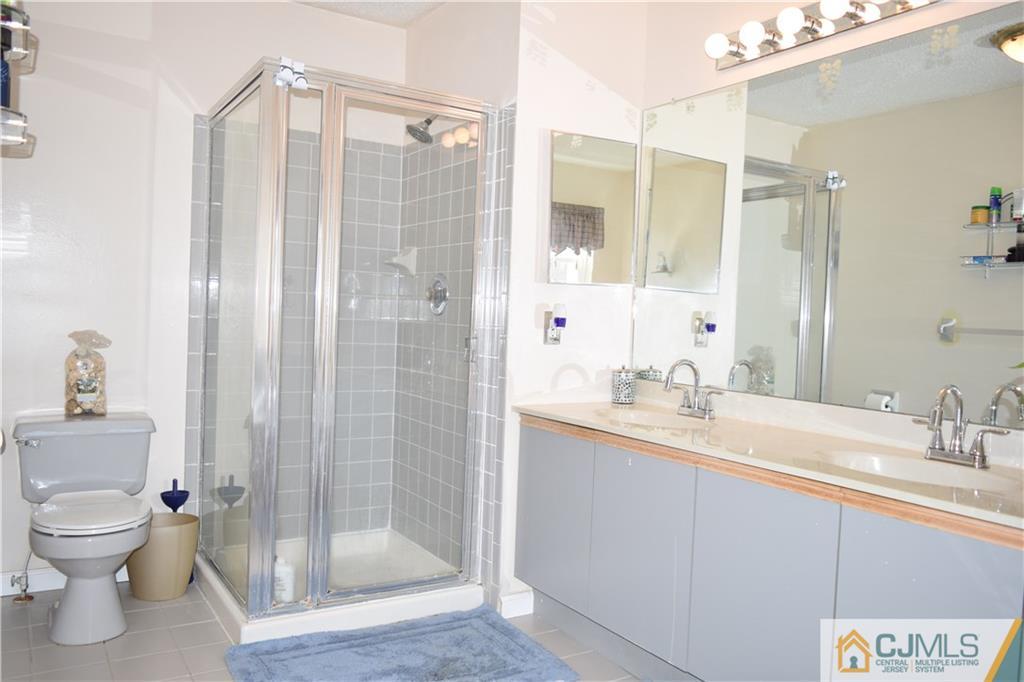 338 Lunar Road Piscataway, NJ 08854 - Photo 14 of 20 a bathroom with a shower sink vanity mirror and toilet