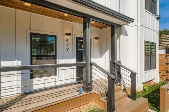 a view of a entryway door of the house