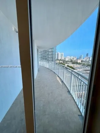 a view of a balcony with city view