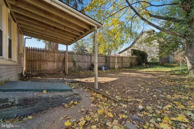 a backyard of a house