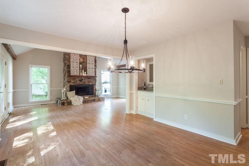 6109 Valleyfield Circle Raleigh, NC 27612 - Photo 4 of 11 OPEN flow from living to dining room